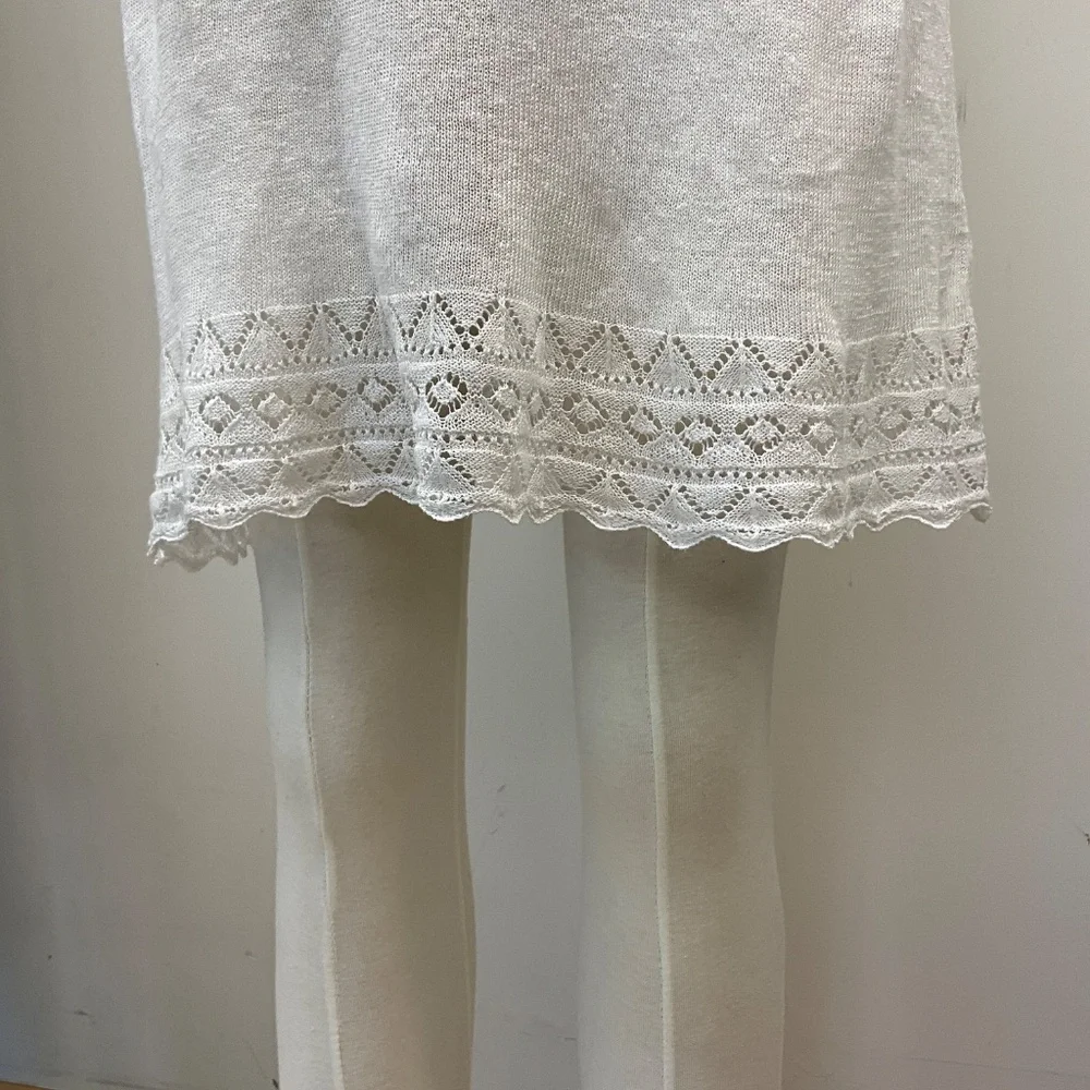 🖤 Stewart+Brown Organic Linen Knit Dress – White, Small 🖤 - Picture 3 of 4